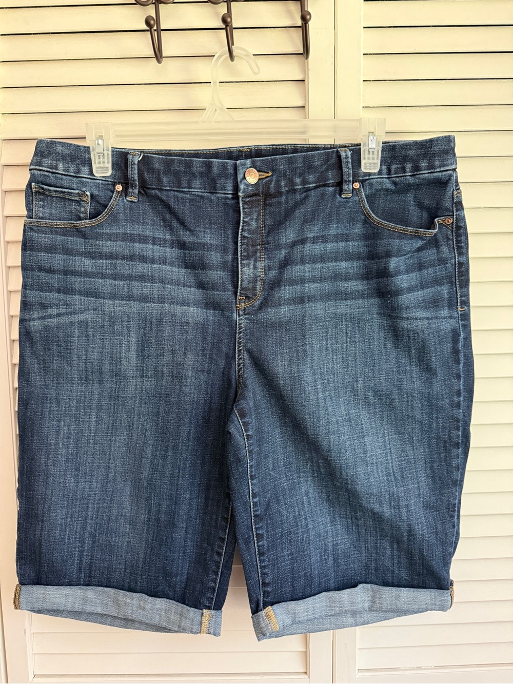Chico's “So Slimming”  Denim Bermuda Shorts